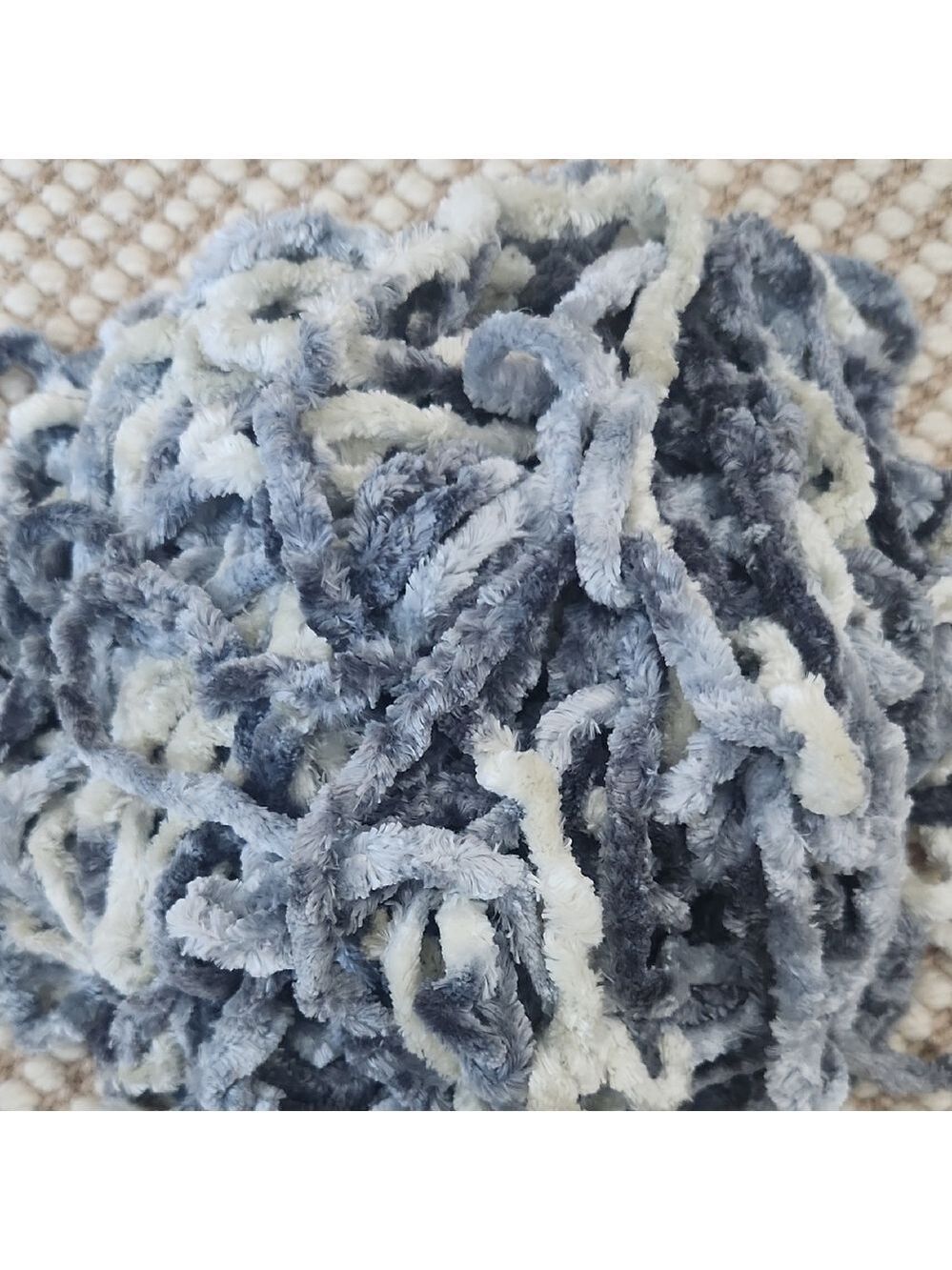 Mainstays Blue and Cream Plush Accent Pillow